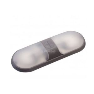 Plafón LED doble gris